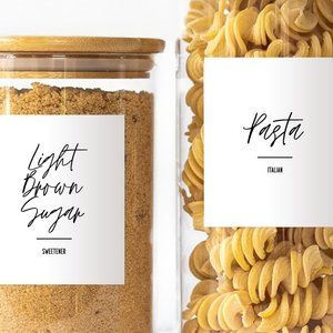 36 Labels • Jelly Minimalist Pantry for Kitchen Storage • Organization Labels